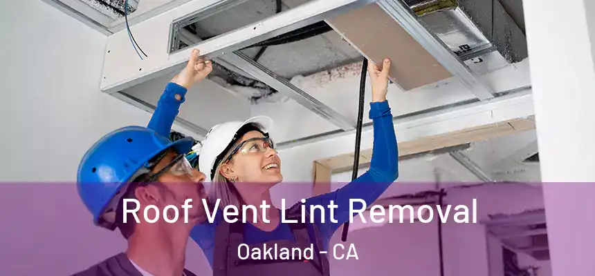 Roof Vent Lint Removal Oakland - CA